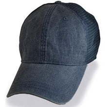 Load image into Gallery viewer, Navy Blue with Mesh Weathered - Unstructured Baseball Cap