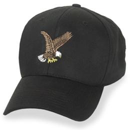 Black with Eagle Logo - Structured Baseball Cap