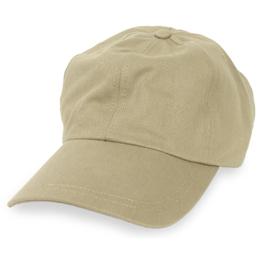 Khaki with Long Visor - Unstructured Baseball Cap