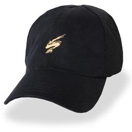 Black with Gold tornado Logo Partial Coolnit - Unstructured Baseball Cap
