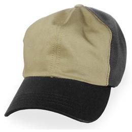 Khaki with Black Visor Partial Coolnit - Unstructured Baseball Cap