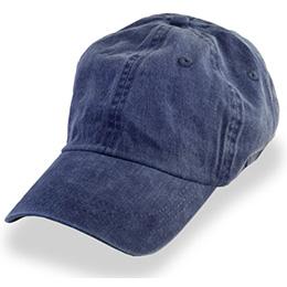 Navy Blue Denim Weathered - Unstructured Baseball Cap